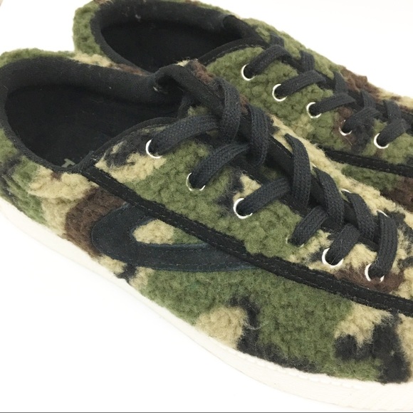 Tretorn Nylite Plus Sneakers Camo Faux Shearling Sneakers Size 6.5 - Picture 6 of 9